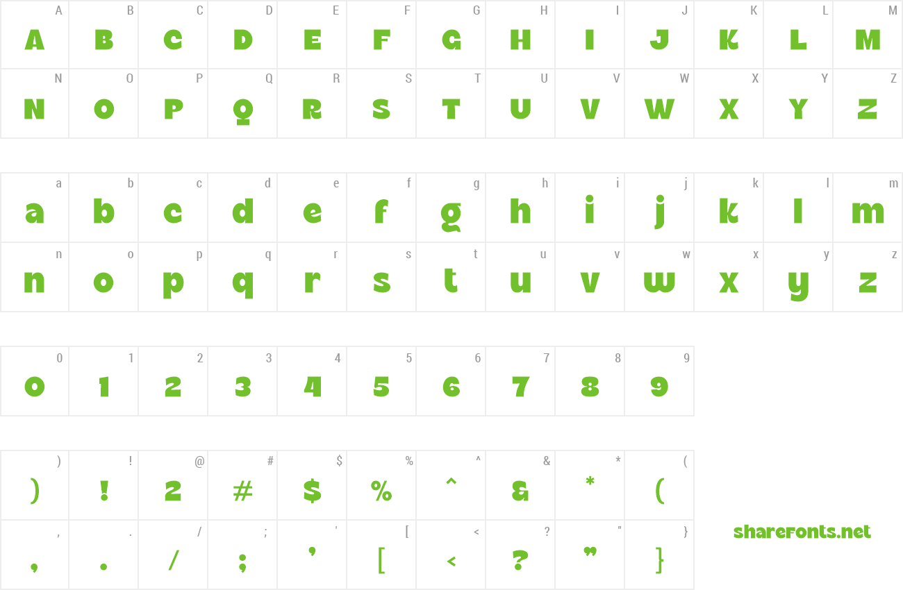 Font Rackety preview